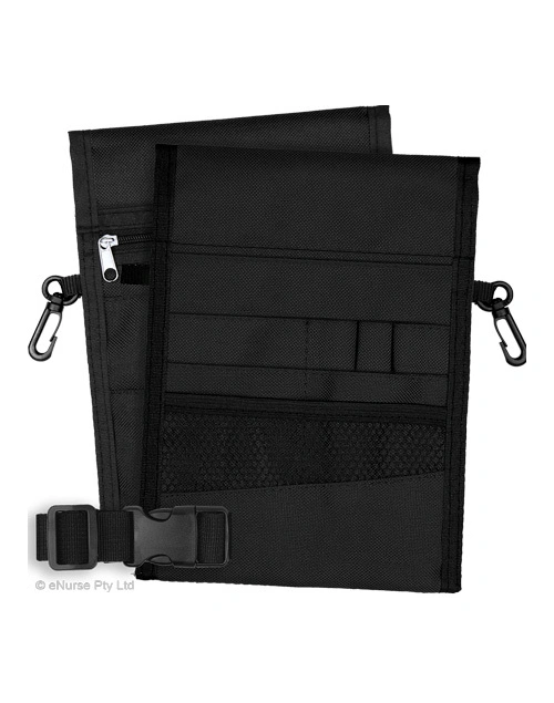 13 Pocket Nurse Pouch (Double Sided) Black