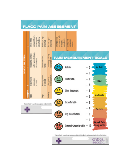 Critical Second FLACC & Pain Measurement Card