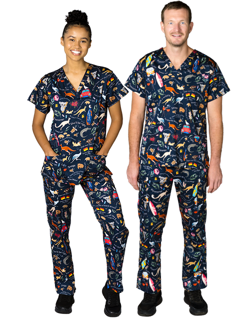 elitecare Aussie As Unisex Scrub Set