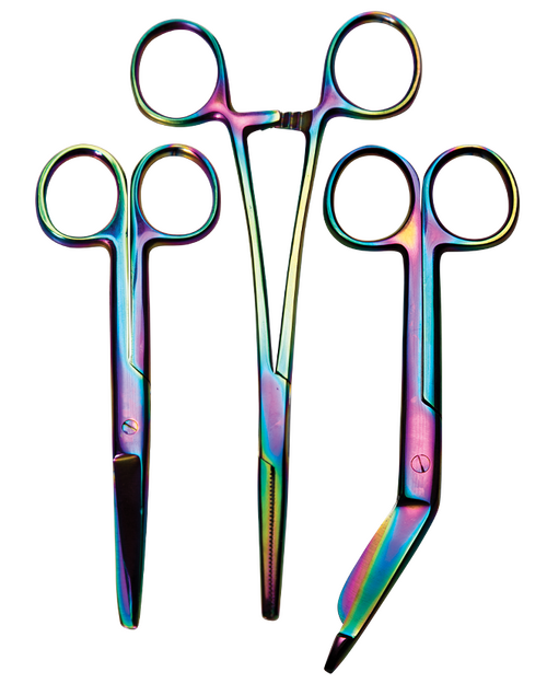 Scissors and Forcep (3 Pack) - Titanium