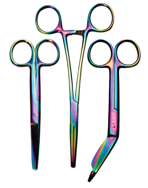 Scissors and Forcep (3 Pack) - Titanium