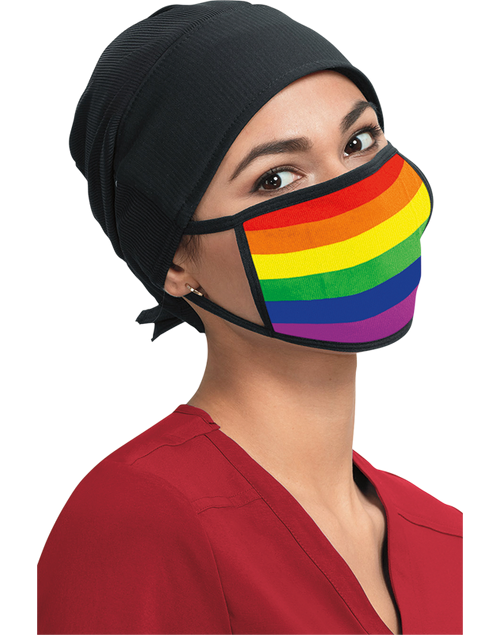 koi Knit Fashion Mask  - Rainbow