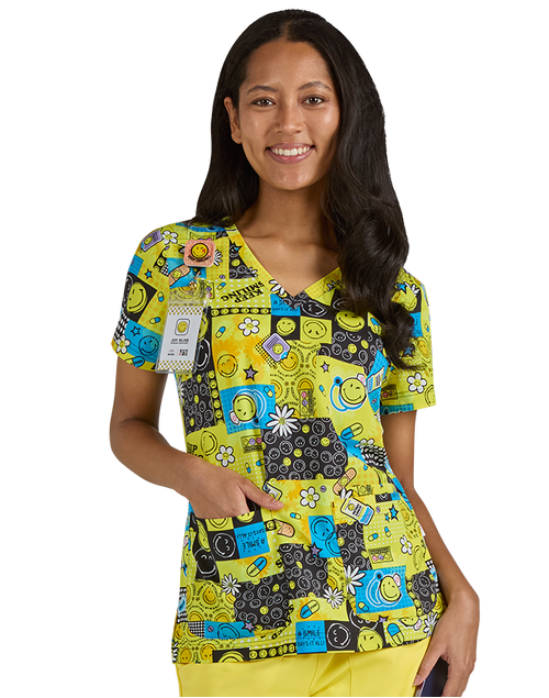 Keep Smiling Adoring Scrub Top 