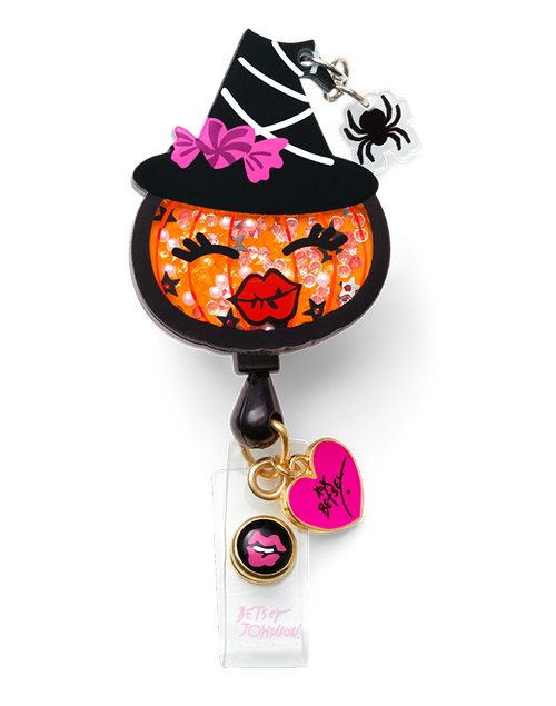 Betsey Retractable Badges - Witch Pumpkin