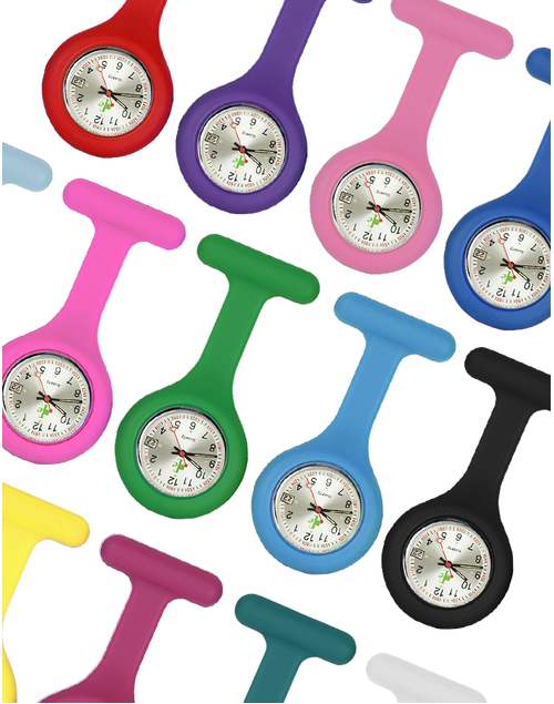 Waterproof Silicone FOB Watch (Date) - PLAIN